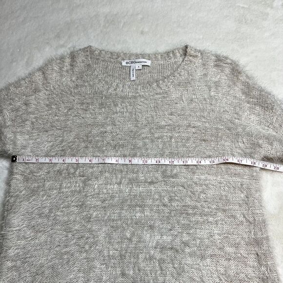 BCBGeneration Ivory Tan Soft Cozy Pullover Sweater Sz S - Picture 7 of 9